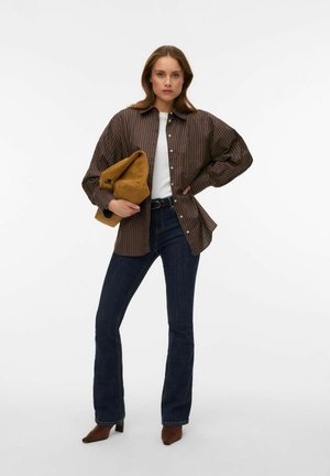 Nööpidega pluus - chocolate brown