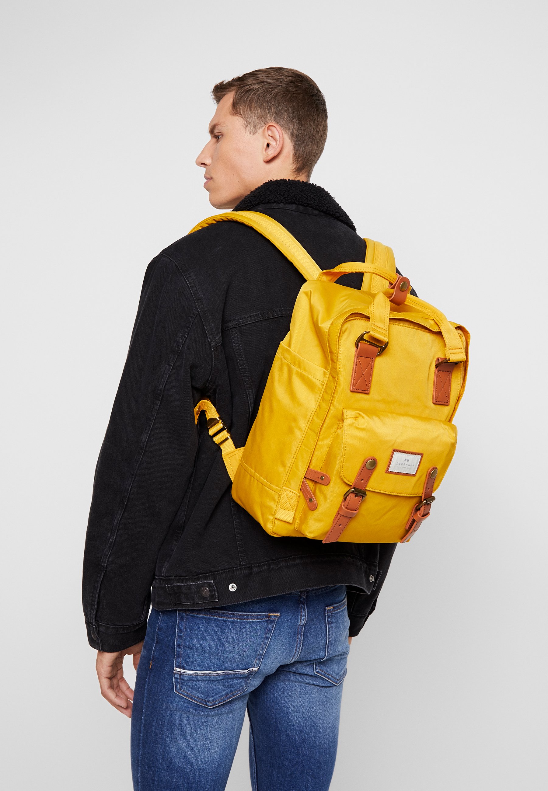 doughnut macaroon backpack mustard