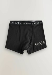 Crne bokserice od mekanog materijala, s elastičnom trakom s oznakom "BAKER by TED BAKER" u bijelom slovima.