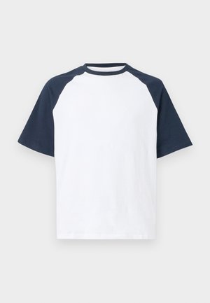 YOURTURN, BASEBALL RAGLAN REGULAR FIR - Lihtne T-särk - white/dark blue
