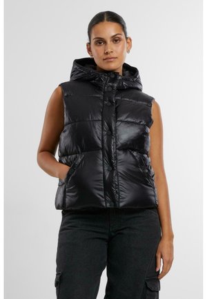 Urban Classics SHINY  - Waistcoat - black