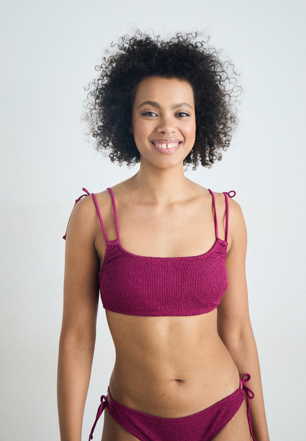 LSCN BY LASCANA BUSTIER - Bikini top - dark berry