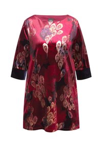 Ulla Popken PEACOCK FEATHER 3/4 SLEEVE  - Tunic - wine red