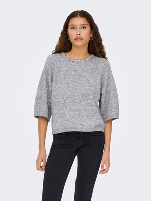 JDY JDYALVA - Striktrøje - medium grey melange