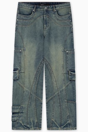 FAVELA CUTLINE - Loose Jeans - vintage blue