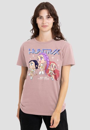 T-Shirt print - mottled pink
