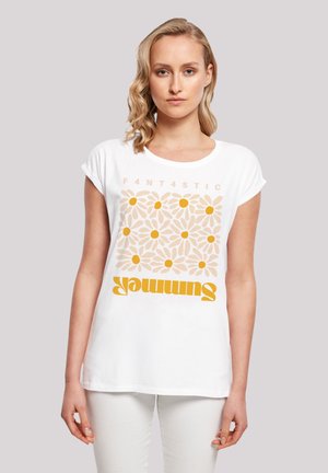 SUMMER SUNFLOWER - Print T-shirt - weiß