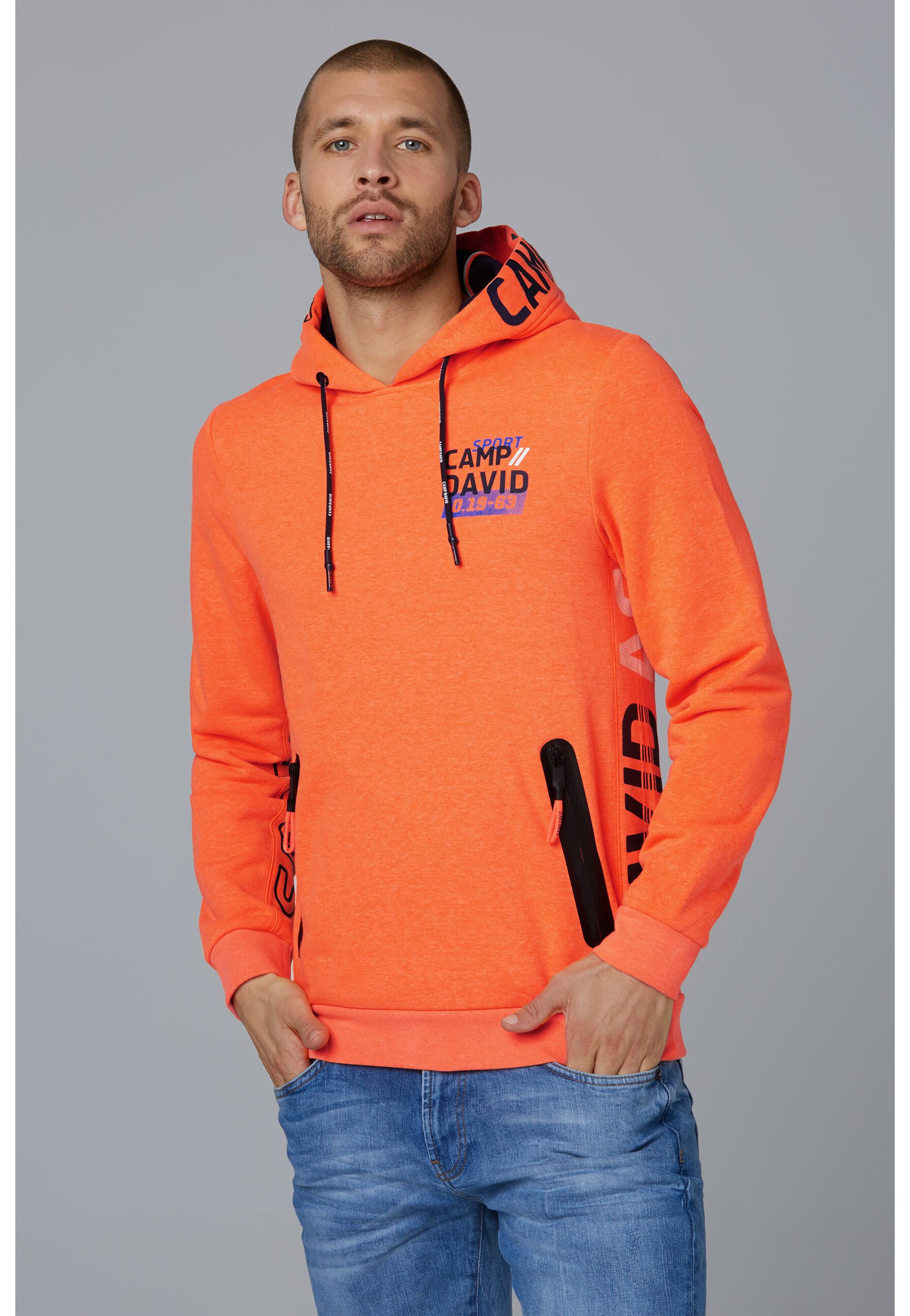 camp david hoodie orange