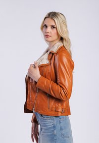 Freaky Nation BIKER PRINCESS - Leren jas - cognac beige
