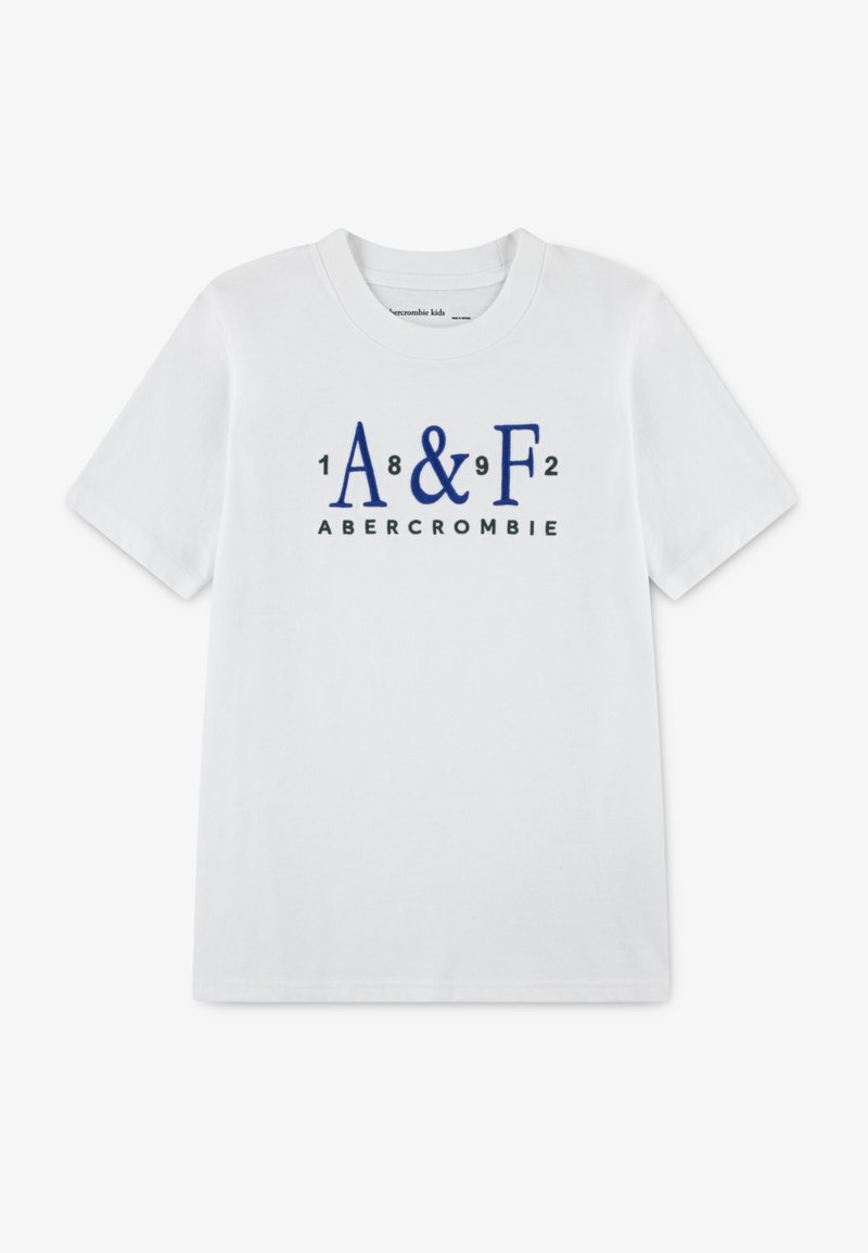 Abercrombie & Fitch SIGNATURE TEE - Camiseta estampada - bright white