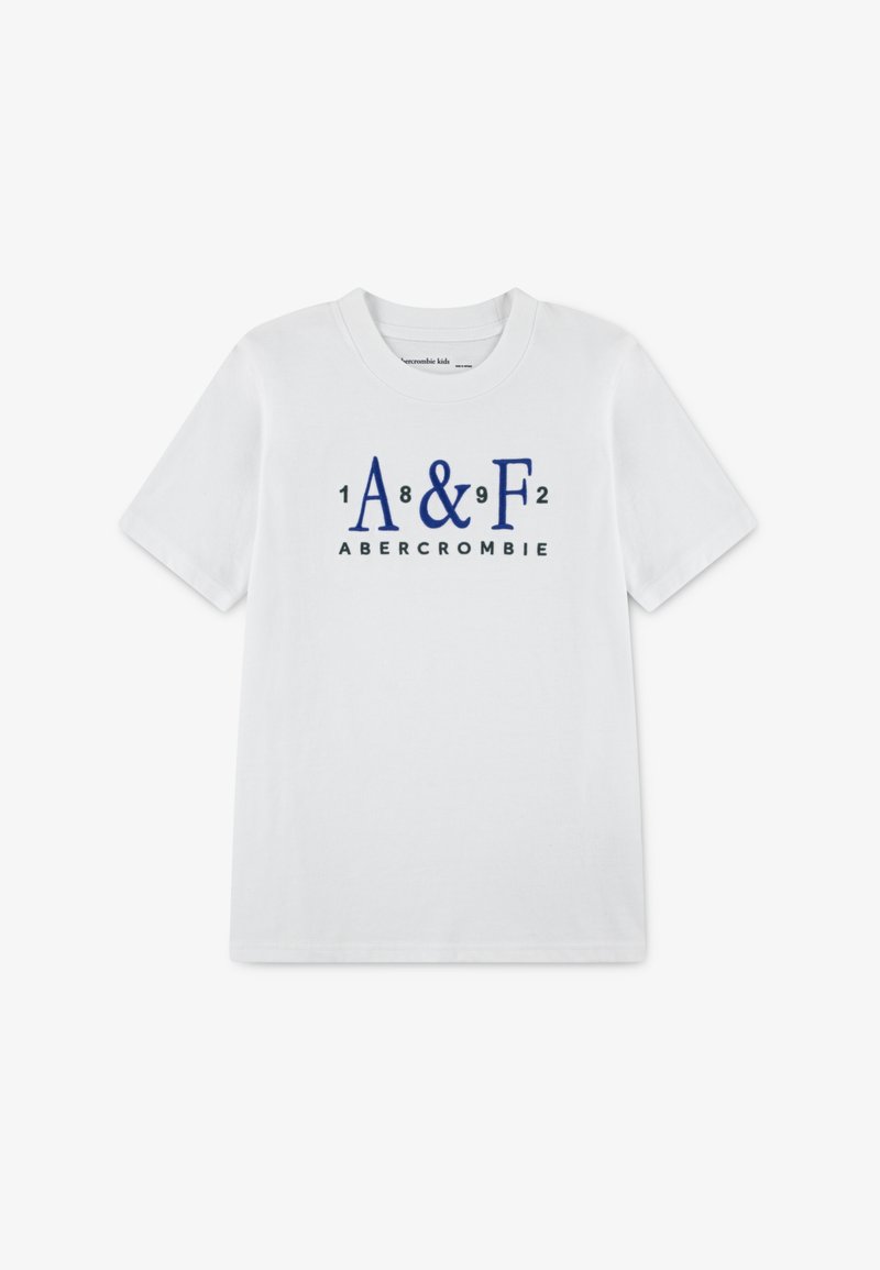 Abercrombie & Fitch SIGNATURE TEE - Printtipaita - bright white