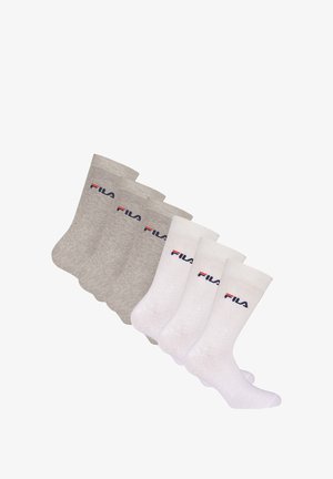 Fila UNISEX 6ER PACK - STRÜMPFE, STREET, LIFESYLE - Calcetines de deporte - grau/weiß
