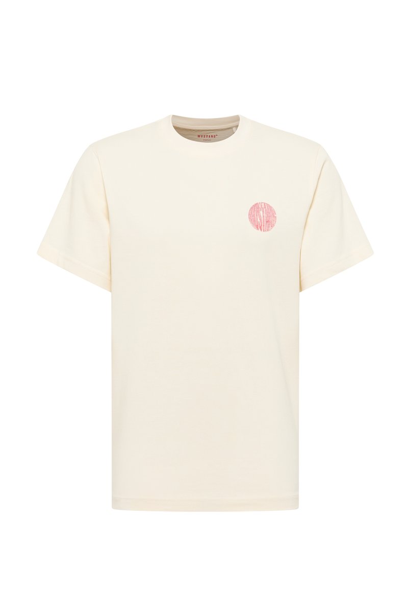 mustang T-shirt print beige mustang T-shirt print beige