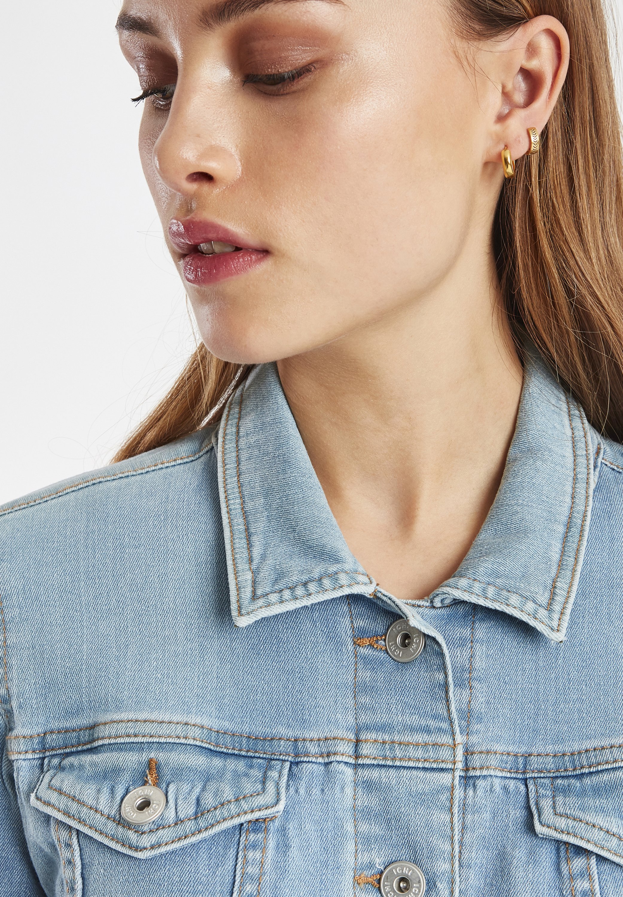 ichi stamp denim jacket