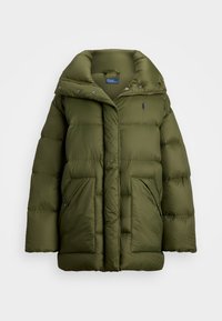 QUILTED HOODED DOWN JACKET - Down jacket - new olive
