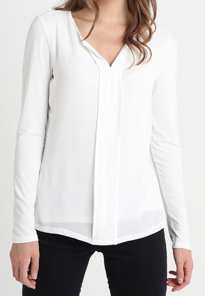 Langærmet T-shirt - white