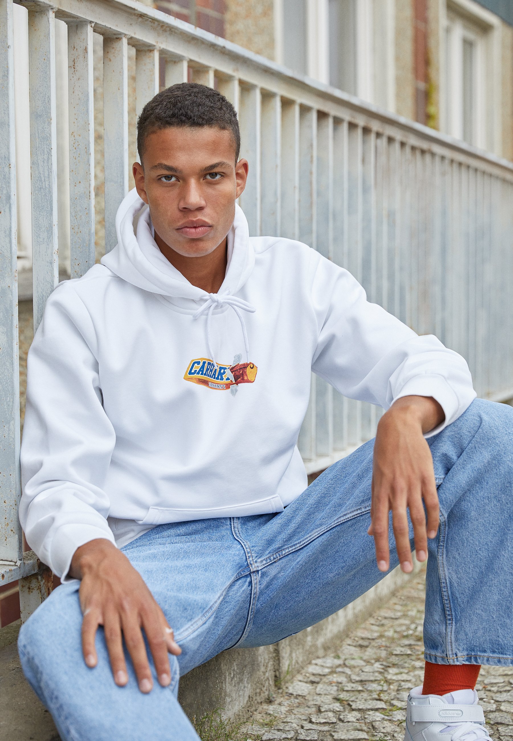 Carhartt WIP HOODED CHOCOLATE BAR - Sudadera - white/blanco - Zalando.es