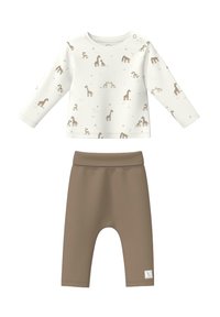 s.Oliver MIT ALL-OVER-PRINT SET - Broek - ecru