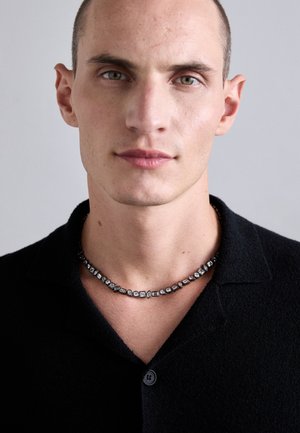 MIXED BEZELS NECKLACE UNISEX - Necklace - black/white