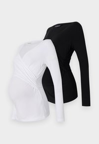 2 PACK - Langærmet T-shirt - black/white