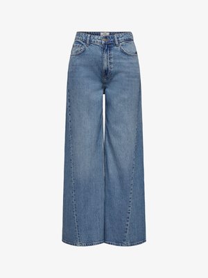 JDY JEANS MIT WEITEM BEIN JDYCARINA HOHE TAILLE WEITER BEINSCHNITT JEANS - Wide leg - light blue denim