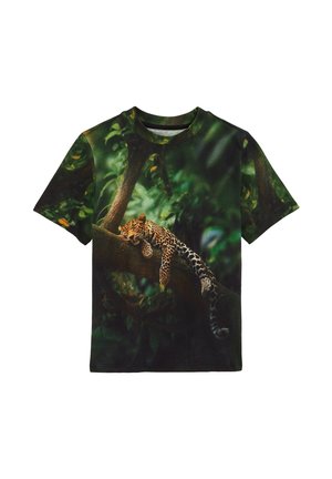 WE Fashion BLUE RIDGE - T-shirt imprimé - dark green