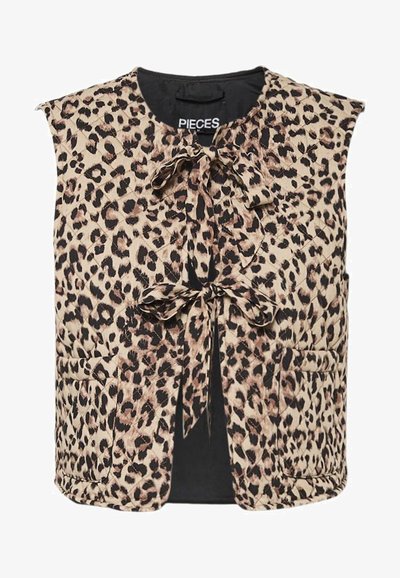 PCSARIA - Veste sans manches - tannin