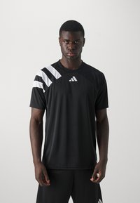 adidas Performance - FORTORE - Sporta krekli - black/white Miniatūras attēls 1