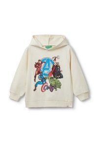 Sweat à Capuche Zippé Benetton Garçon 11-12 Ans - Gris Coton - Très Bon état