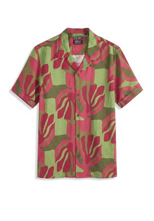 Antony Morato, SHIRT HONOLULU RELAXED STRAIGHT FIT IN WRINKLED PRINTED  WITH LOGOED  BADGE - Camisa - multi-coloured