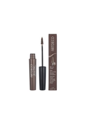 Brown ARTDECO Brow Filler gel with spoolie brush and matching rectangular product box showing brand and product details.