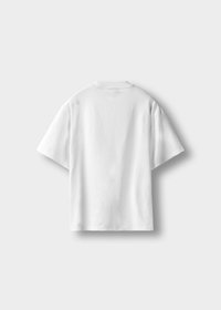 White short-sleeve t-shirt made of cotton, featuring a crew neck and a clean, plain design with no visible logos or patterns.