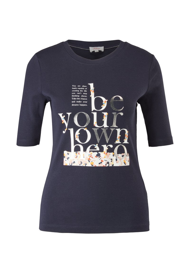 Damen T-Shirts | s.Oliver MIT FRONTPRINT T-Shirt print navy placed prit/blau - LS82240 Damen T-Shirts | s.Oliver MIT FRONTPRINT T-Shirt print navy placed prit/blau - LS82240