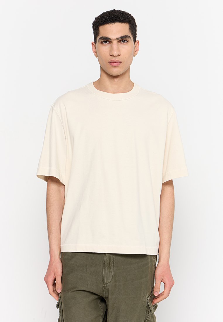 Abercrombie & Fitch T-shirt basic zandkleur Abercrombie & Fitch T-shirt basic zandkleur