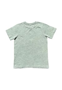 Groene heide korte mouwen T-shirt met een ronde hals, gemaakt van soepel katoenmateriaal. Heeft een eenvoudig ontwerp zonder graphics of accenten.