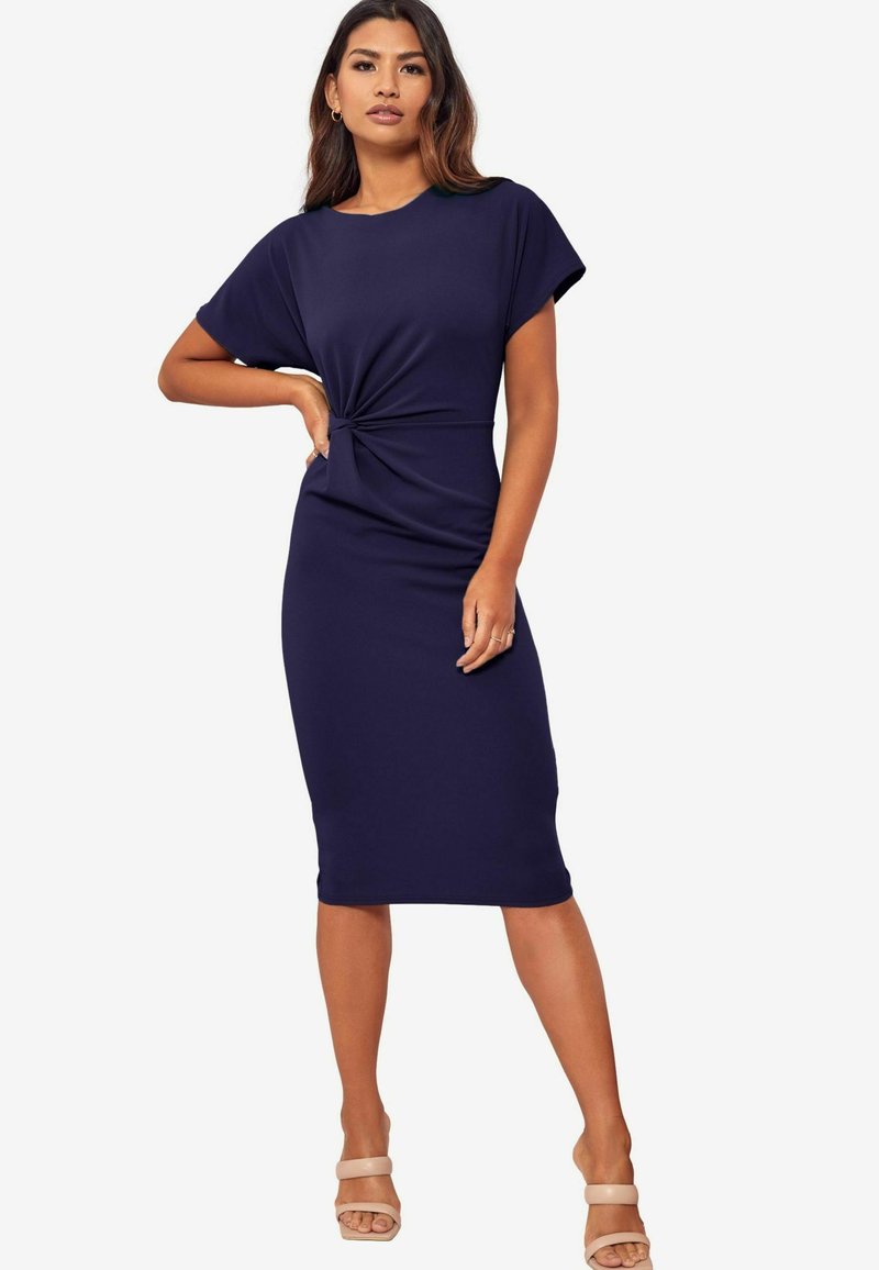 Lipsy TWIST SIDE CREW NECK - Vabalt langev kleit - navy