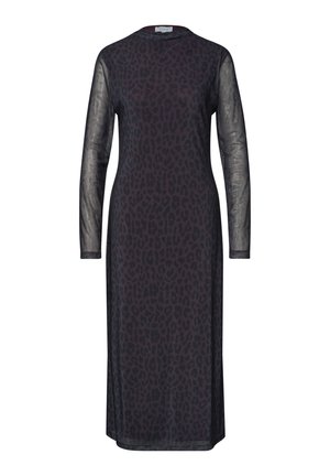 Street One Studio, MIDIKLEID AUS MESH MIT LEO-MUSTER - Robe de jour - very berry