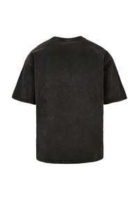 Black short-sleeve t-shirt, relaxed fit, made from soft cotton. Features a classic crew neck and a smooth, slightly textured surface.