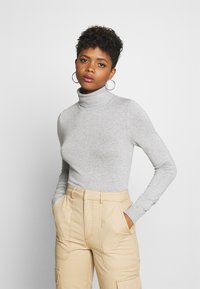 Vero Moda VMGLORY ROLLNECK  - Pullover - light grey melange