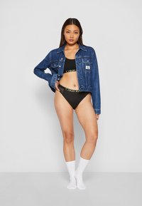 Calvin Klein Underwear UNLINED BRALETTE - Bustino - black/sunny lime