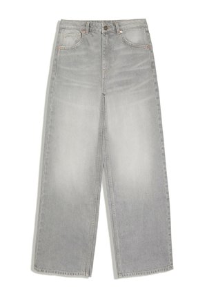 Bershka, STRAIGHT WIDE HIGH WAIST- JEANS - Jean baggy - grey