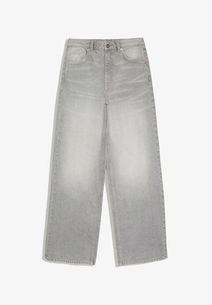 Bershka, STRAIGHT WIDE HIGH WAIST- JEANS - Jean baggy - grey
