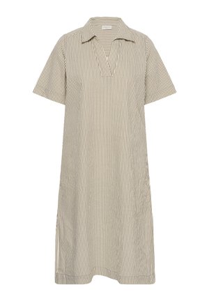 Kaffe Curve, KCNANA STRIPED - Denní šaty - brindle turtledove stripe