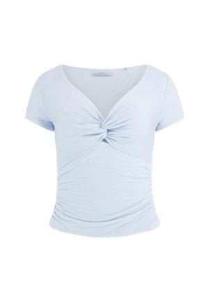 Guess CROPPED HERZAUSSCHNITT - T-shirt basique - himmelblau