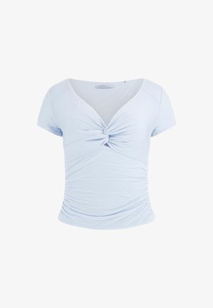 Guess CROPPED HERZAUSSCHNITT - T-shirt basique - himmelblau
