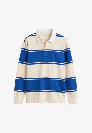 GANT, STRIPED RUGGER - Poloshirt - nautical blue
