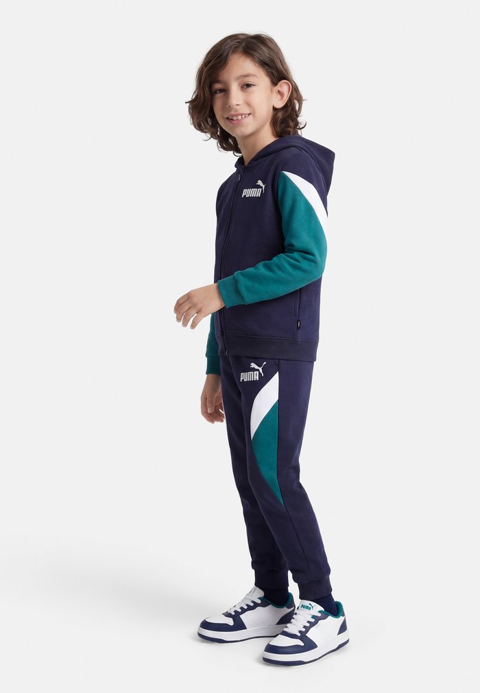 PUMA MINICATS BLOCK HOODED UNISEX SET - Tracksuit - new navy