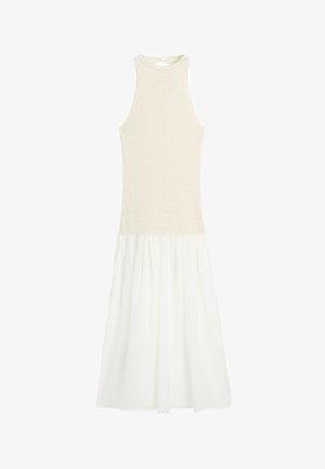 Massimo Dutti, COMBINED HALTER MIDI DRESS - Maxikjoler - white