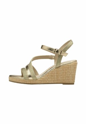 TAMARIS - Wedge sandals - gold