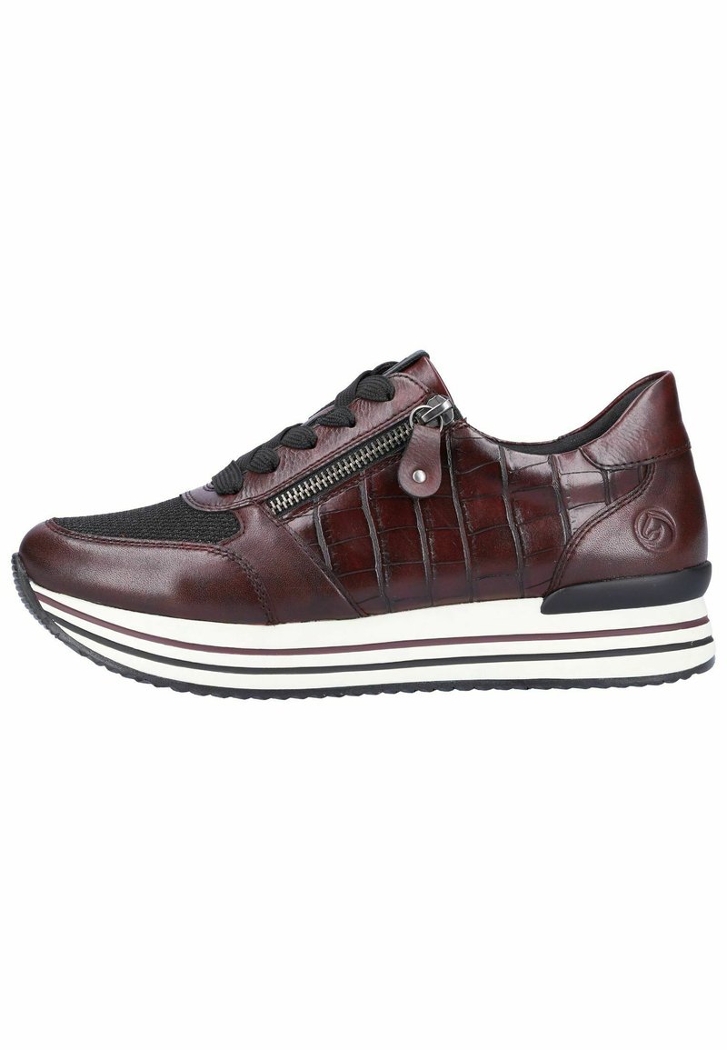 Remonte Sneakers laag - cerise schwarz